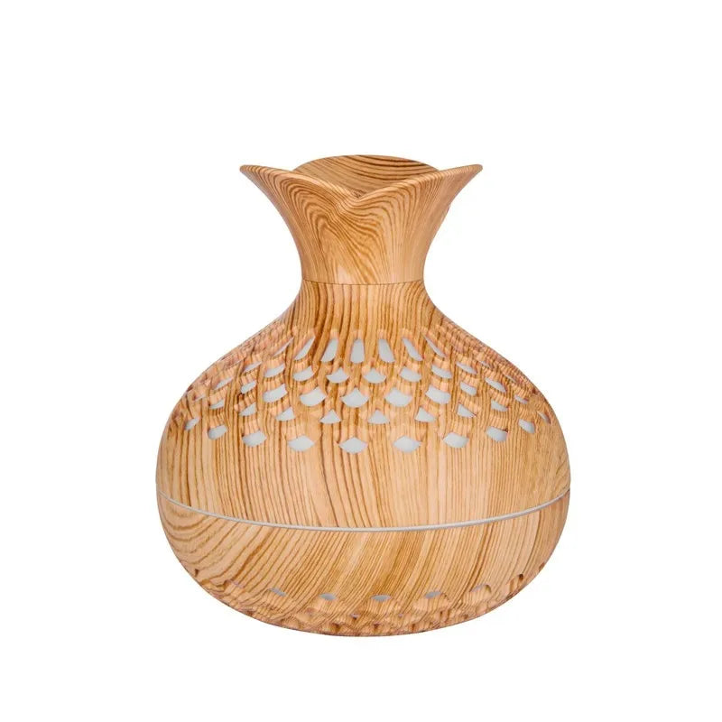 Wood Grain Humidifier 300ml, USB Aroma Diffuser, Atomizer, Household Humidifier, Moisturizing Instrument, Office Humidifier,gift